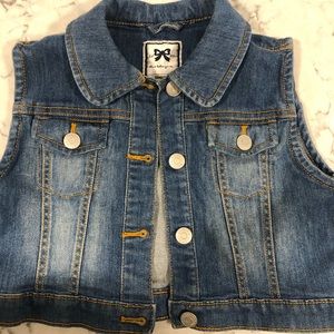 Sleeveless Gymboree Cropped Denim Jacket